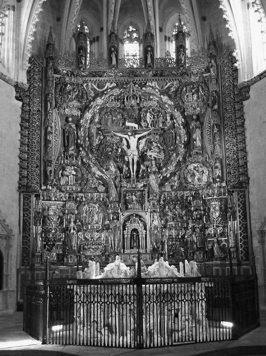 Retablo y sepulcro en la Cartuja de Miraflores (Burgos)