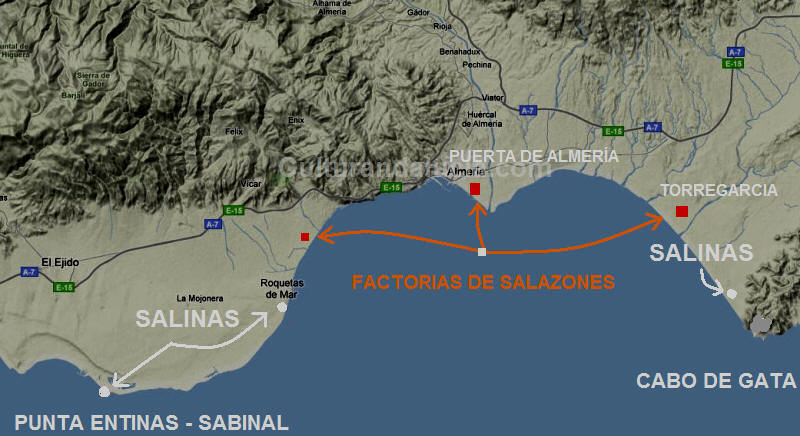 El Golfo de Almera era un centro importante de salineras y salazones