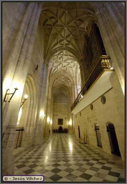 Nave lateral  y balaustrada del rgano.